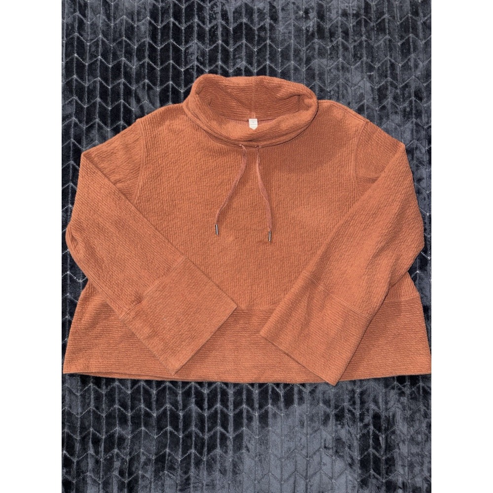 Lululemon Women Retreat Yourself Pullover Sweatshirt Heather Rustic Clay Sz M/L